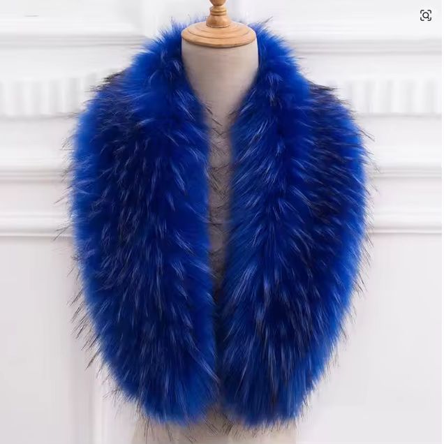 Natural Fur Collar Real raccoo - огляд і ціна Shawl Wrap Winter